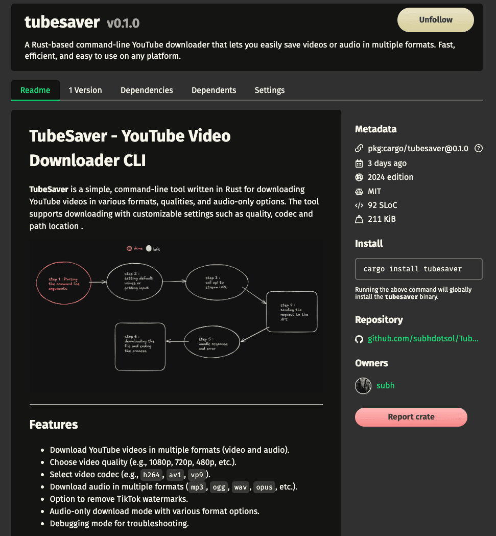 TubeSaver preview